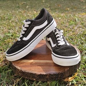 VANS Old Skool Youth Unisex Black White Lace Up Low Top Sneaker Shoes